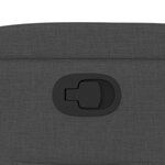 vidaXL Fauteuil inclinable en tissu gris foncé