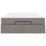 vidaXL Cadre de lit avec matelas avec matelas 2 Pièces Taupe tissu