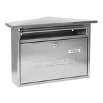 Boîte aux Lettres en Acier Inoxydable  Deco E5707  Fond Étroit  Anti-pluie  Inox
