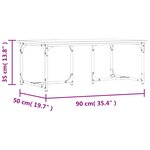 vidaXL Table basse Chêne sonoma 90x50x35 cm Bois d'ingénierie