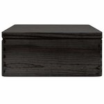 vidaXL Boîte en bois avec couvercle noir 40x30x13cm bois de pin massif