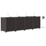 vidaXL Jardinières de jardin 1 pc Marron 160 x 40 x 52 cm Plastique