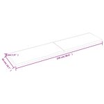 vidaXL Étagère murale 220x50x(2-4) cm bois de chêne massif non traité