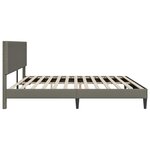 vidaXL Cadre de lit Gris clair 180 x 200 cm Tissu en velours côtelé