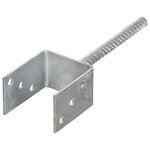 vidaXL Piquets de clôture 6 Pièces Argenté 8x6x30 cm Acier galvanisé
