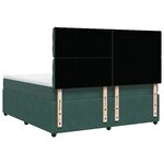 vidaXL Sommier à lattes de lit et matelas Vert foncé 180x200cm Velours
