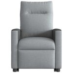 vidaXL Fauteuil inclinable de massage électrique Gris clair Tissu