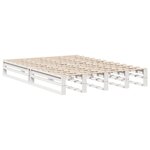 vidaXL Lit bibliothèque sans matelas blanc 120x190 cm bois massif
