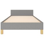 vidaXL Cadre de lit sans matelas gris clair 90x190 cm tissu