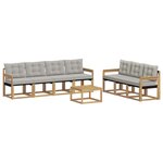 vidaXL Ensemble de canapés d'extérieur 8 pc Blanc et gris clair