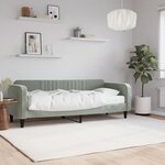 vidaXL Lit de jour avec matelas gris clair 80x200 cm velours