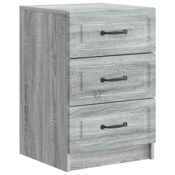 vidaXL Cabinet de chevet Sonoma gris 43 x 41 x 63 5 cm
