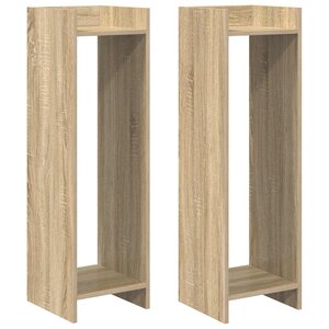 vidaXL Support de Plante 2 pièces Chêne Sonoma 30 x 30 x 100 cm