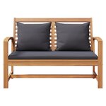 vidaXL Ensemble de canapé de jardin 2 Pièces Naturel Bois de teck solide