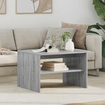 vidaXL Table basse Gris Sonoma 60 x 50 x 40 cm Bois d'ingénierie