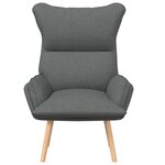Fauteuil Relaxant vidaXL en Tissu Gris Foncé