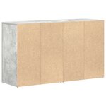 Buffet vidaXL Gris béton Bois d'ingénierie 120 x 36 x 69 cm Rangement