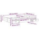 vidaXL Cadre de lit avec rangement Sonoma gris 150 x 200 cm