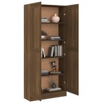 vidaXL Armoire à livres Chêne marron 82 5x30 5x185 5cm Bois ingénierie
