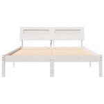 vidaXL Cadre de lit Blanc 140 x 190 cm Bois massif en pin