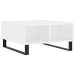 vidaXL Table basse blanc 60x60x30 cm bois d'ingénierie