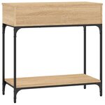 vidaXL Table console chêne sonoma 75x34 5x75 cm bois d'ingénierie