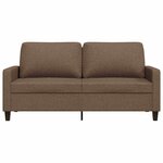 vidaXL Canapé à 2 places Marron 140 cm Tissu