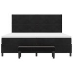 vidaXL Lit à ressorts avec matelas Noir 200 x 200 cm Velours