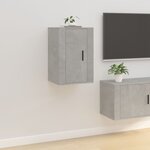 vidaXL Meubles TV muraux 2 Pièces Gris béton 40x34 5x60 cm