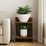 vidaXL Support de Plante Chêne fumé 30 x 30 x 40 cm Bois d'ingénierie