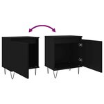 vidaXL Tables de chevet 2 Pièces noir 40x30x50 cm bois d'ingénierie