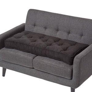 Coussin rehausseur pour canapé en suédine  Noir - HOMESCAPES