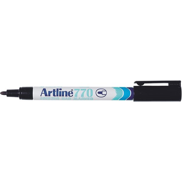 Marqueur '770' spécial 'congélation' permanent indélébile pointe 1 mm noir x 12 artline
