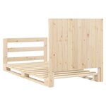 vidaXL Cadre de lit sans matelas avec tête de lit 100x200 cm