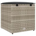 vidaXL Boîte de rangement extérieure Gris clair et gris foncé
