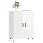 vidaXL Buffet Blanc brillant 69 5x34x90 cm Bois d'ingénierie