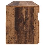 vidaXL Meuble TV avec lumières LED vieux bois bois d'ingénierie