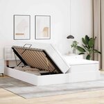 vidaXL Lit de Rangement Blanc pur 180 x 200 cm Cuir synthétique