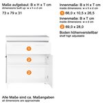 Trendteam Armoire de sol de salle de bain Amanda Blanc
