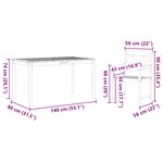 vidaXL Ensemble de salle à manger pour jardin 7 Pièces Marron