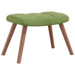vidaXL Chaise de relaxation avec repose-pied Vert clair Velours