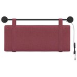 vidaXL Tête de lit suspendue Bordeaux Tissu