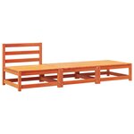 vidaXL Canapé de jardin sans accoudoirs avec coussins et repose-pieds