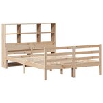 vidaXL Lit bibliothèque sans matelas 160x200 cm bois massif de pin