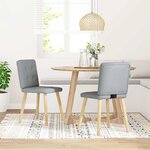 vidaXL Chaises à manger lot de 2 gris clair tissu