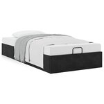 vidaXL Cadre de lit ottoman sans matelas noir 100x200 cm velours