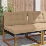 vidaXL Coussin de canapé d'extérieur 2 Pièces Taupe Polyester