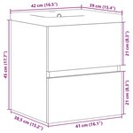 vidaXL Ensemble de meubles de salle de bain 2 Pièces chêne sonoma