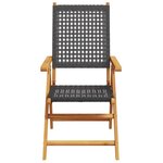 vidaXL Ensemble de salle à manger pour jardin 5 Pièces Noir