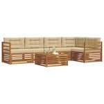 vidaXL Ensemble de canapés d'extérieur 6 Pièces Naturel et Beige